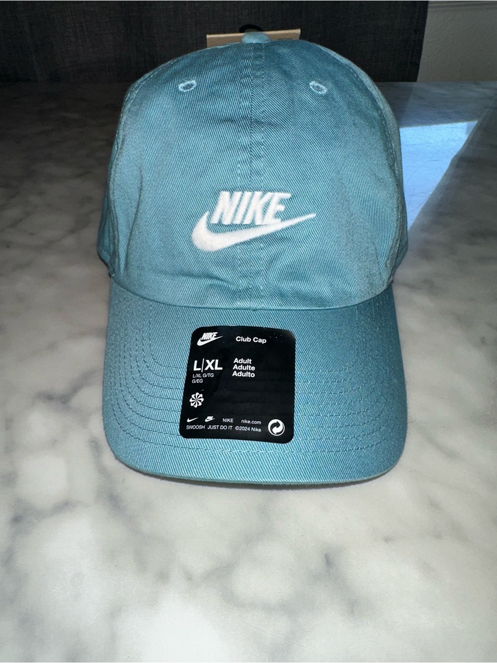 Nike Light Blue swoosh just do it Nike hat unisex L/XL